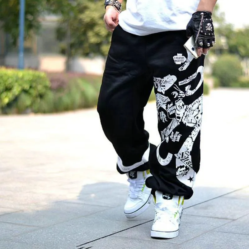 Men's Spring Cotton Sweatpants With Print