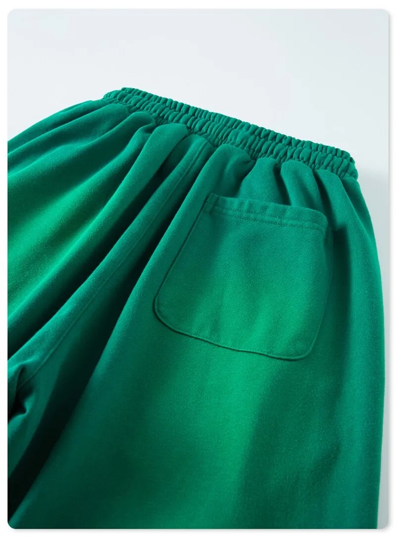 Metallic Solid Color Drawstring Jogger Sweatpants