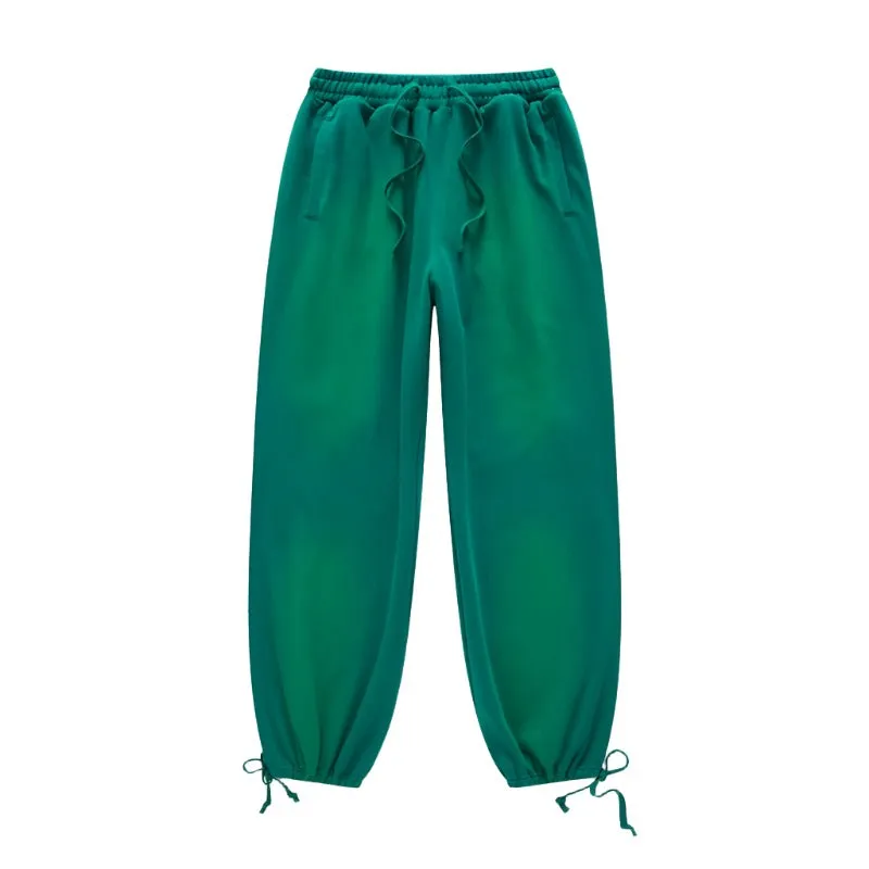 Metallic Solid Color Drawstring Jogger Sweatpants