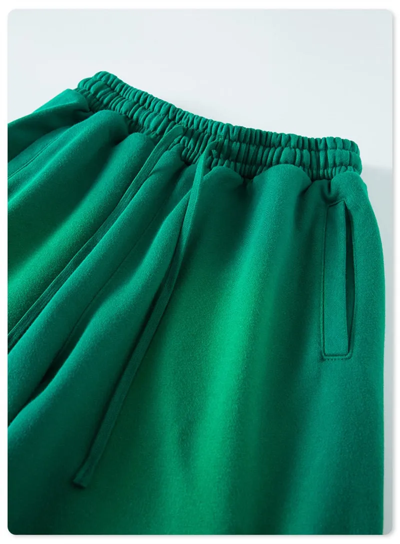 Metallic Solid Color Drawstring Jogger Sweatpants