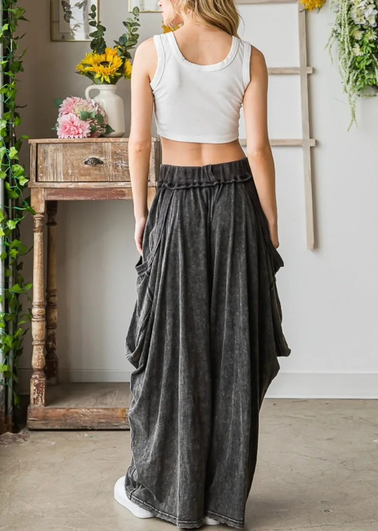 Mineral Washed Jetty Harlem Pants By Oli & Hali Wide Leg Pants