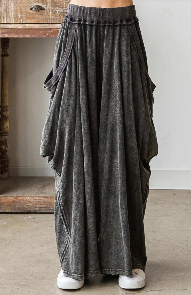 Mineral Washed Jetty Harlem Pants By Oli & Hali Wide Leg Pants