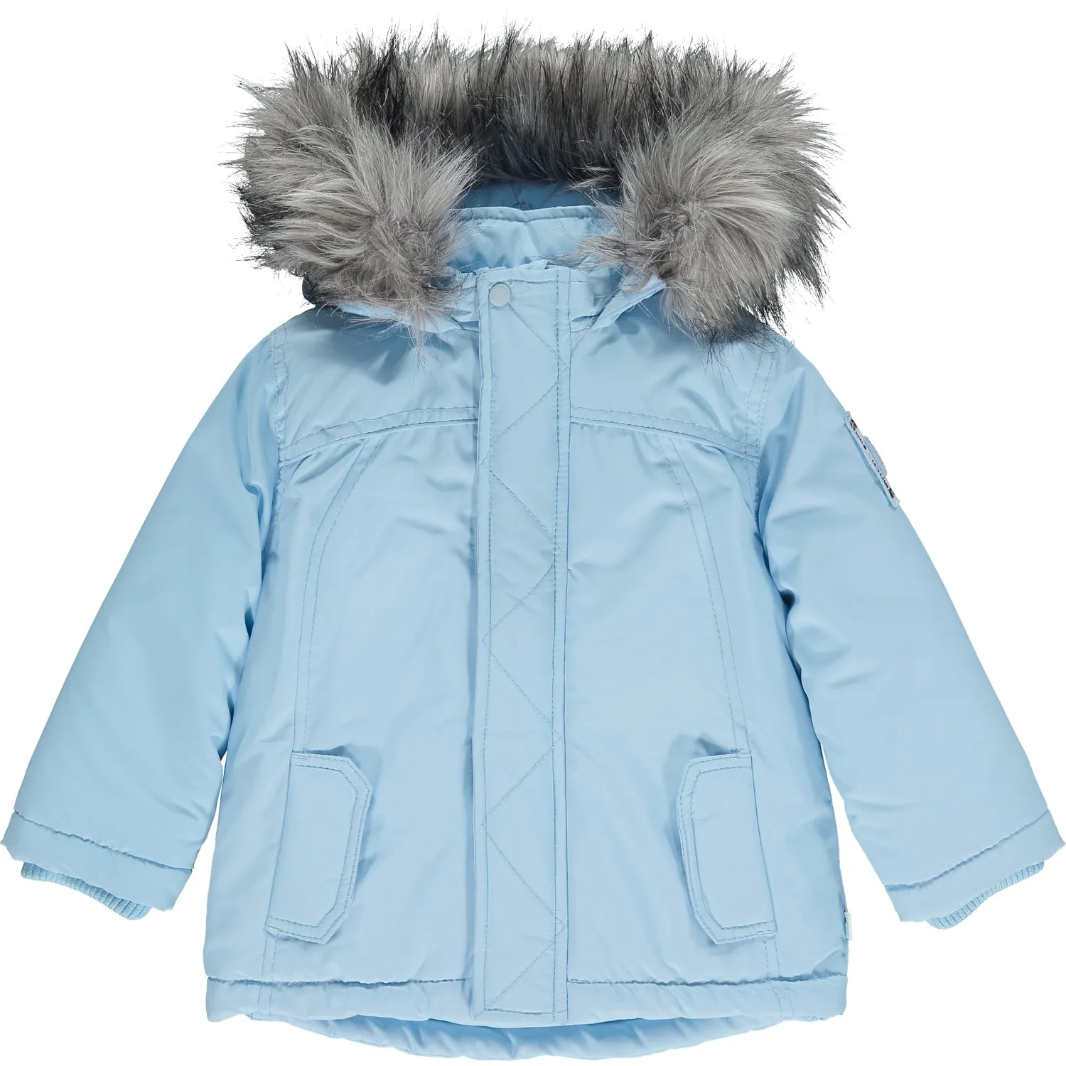 MITCH & SON Boys Paisley Blue Parka with Fur Hood - CLEARANCE SALE