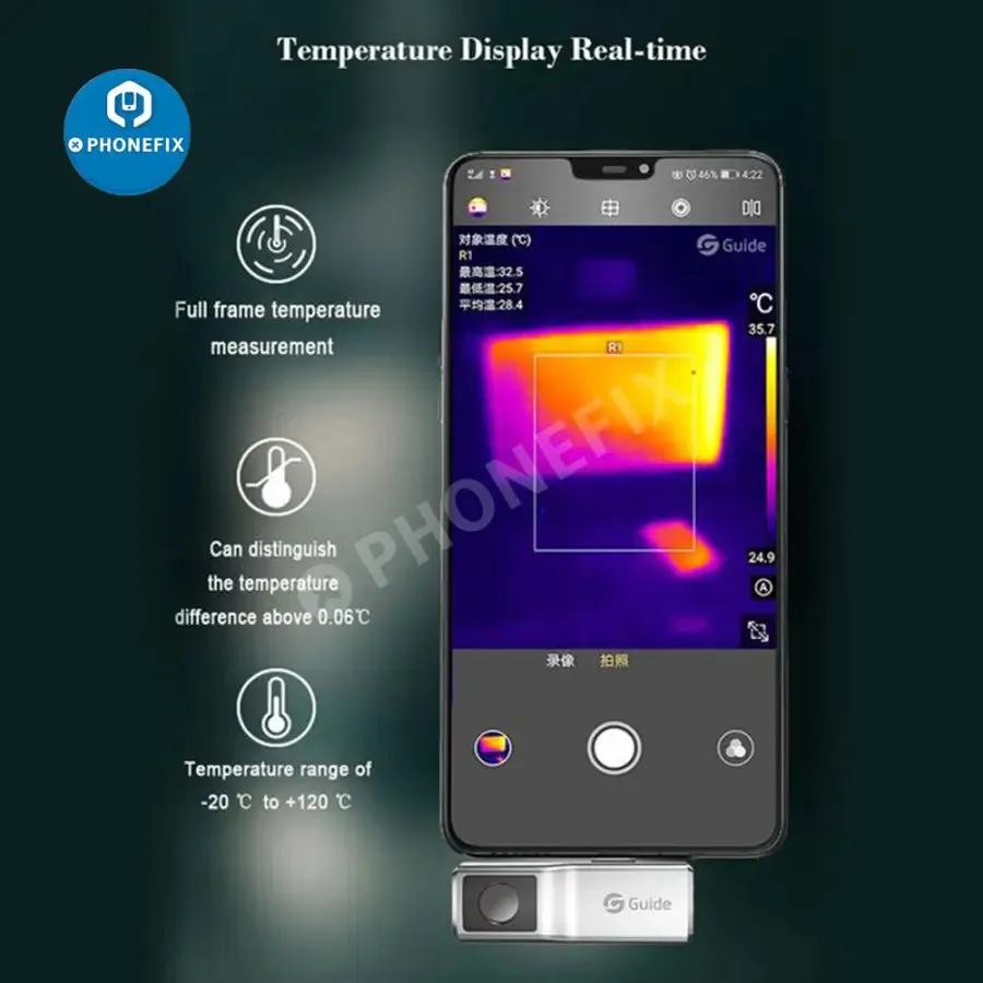 MobIR Air Thermal Imaging Camera For Smartphone Android / IOS