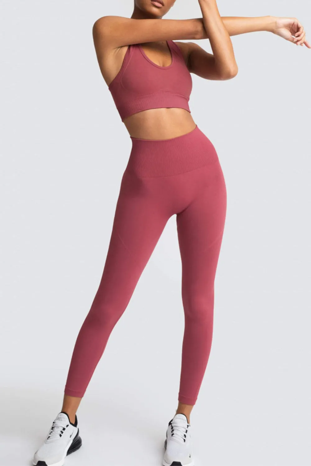 'Natasha' Yoga Bra & High-Waist Legging Set (11 Colors)