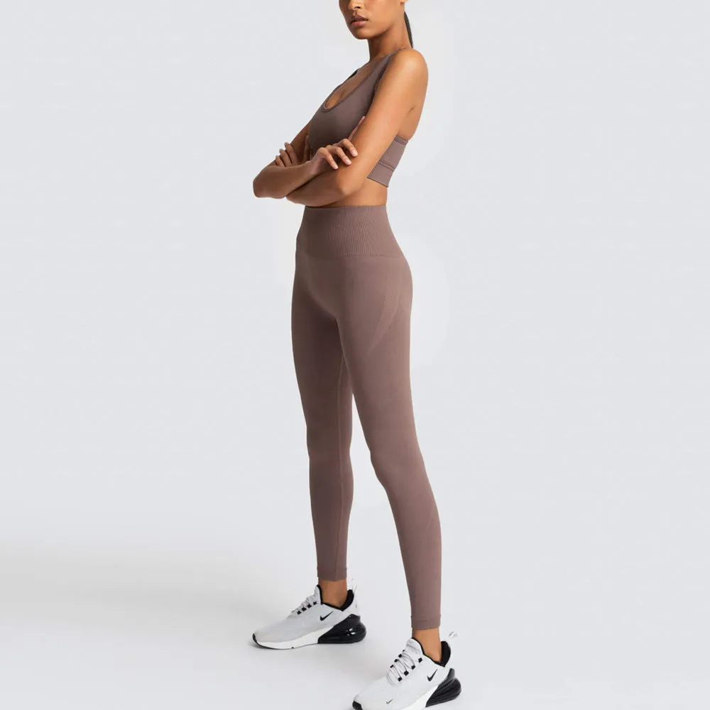 'Natasha' Yoga Bra & High-Waist Legging Set (11 Colors)