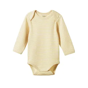 Nature Baby Bodysuit Long Sleeve Sand Pinstripe