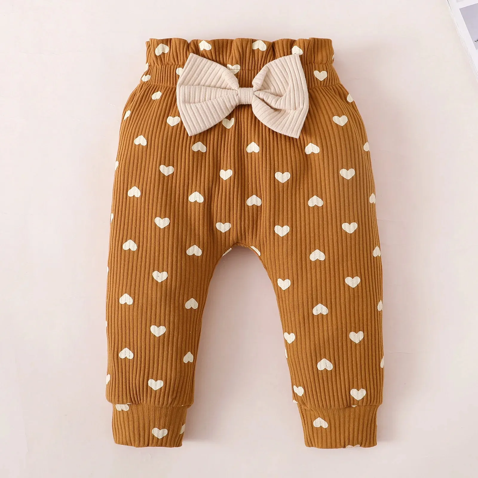Newborn Girl 3PCS Set Ribbed Bodysuit