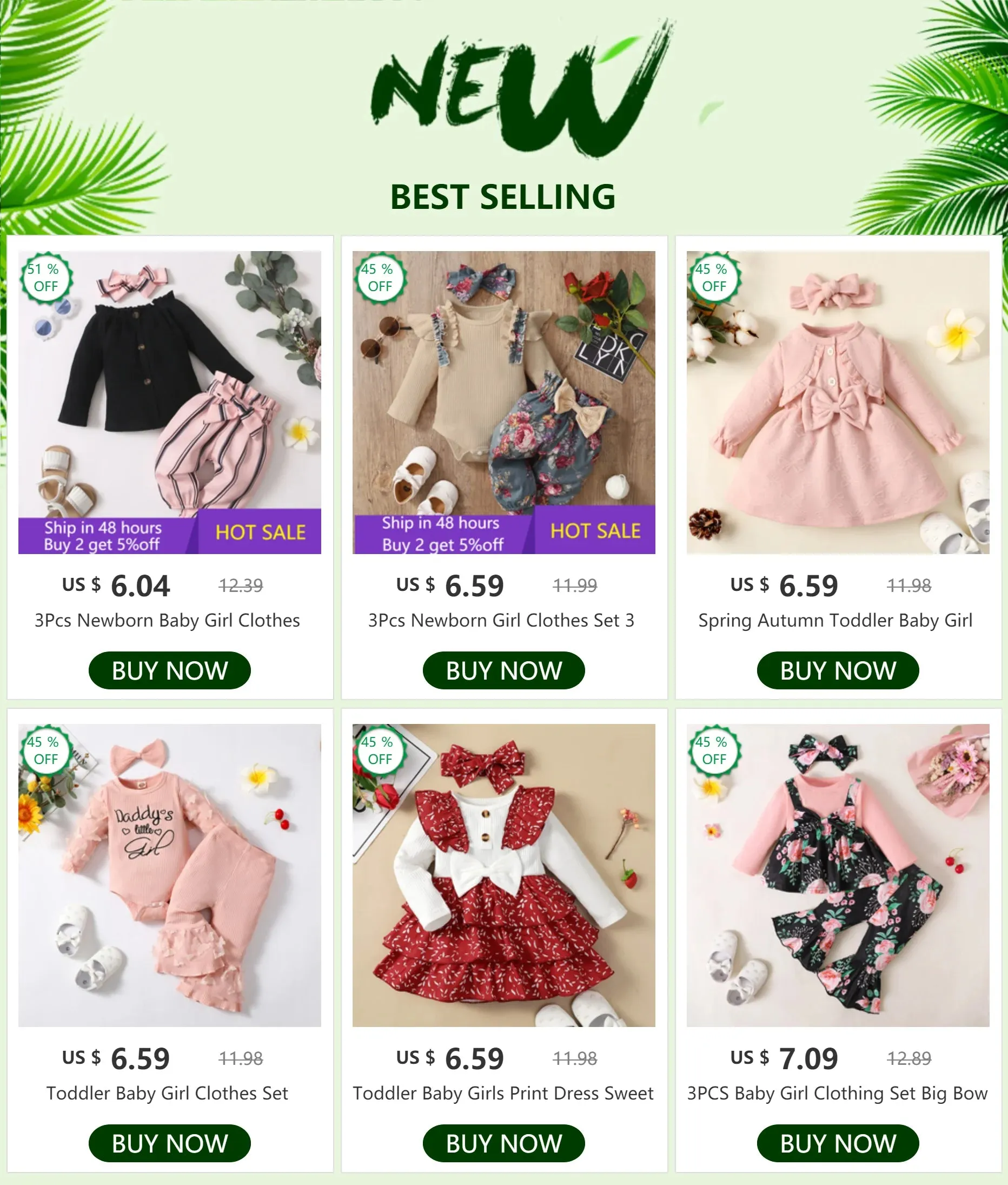 Newborn Girl 3PCS Set Ribbed Bodysuit