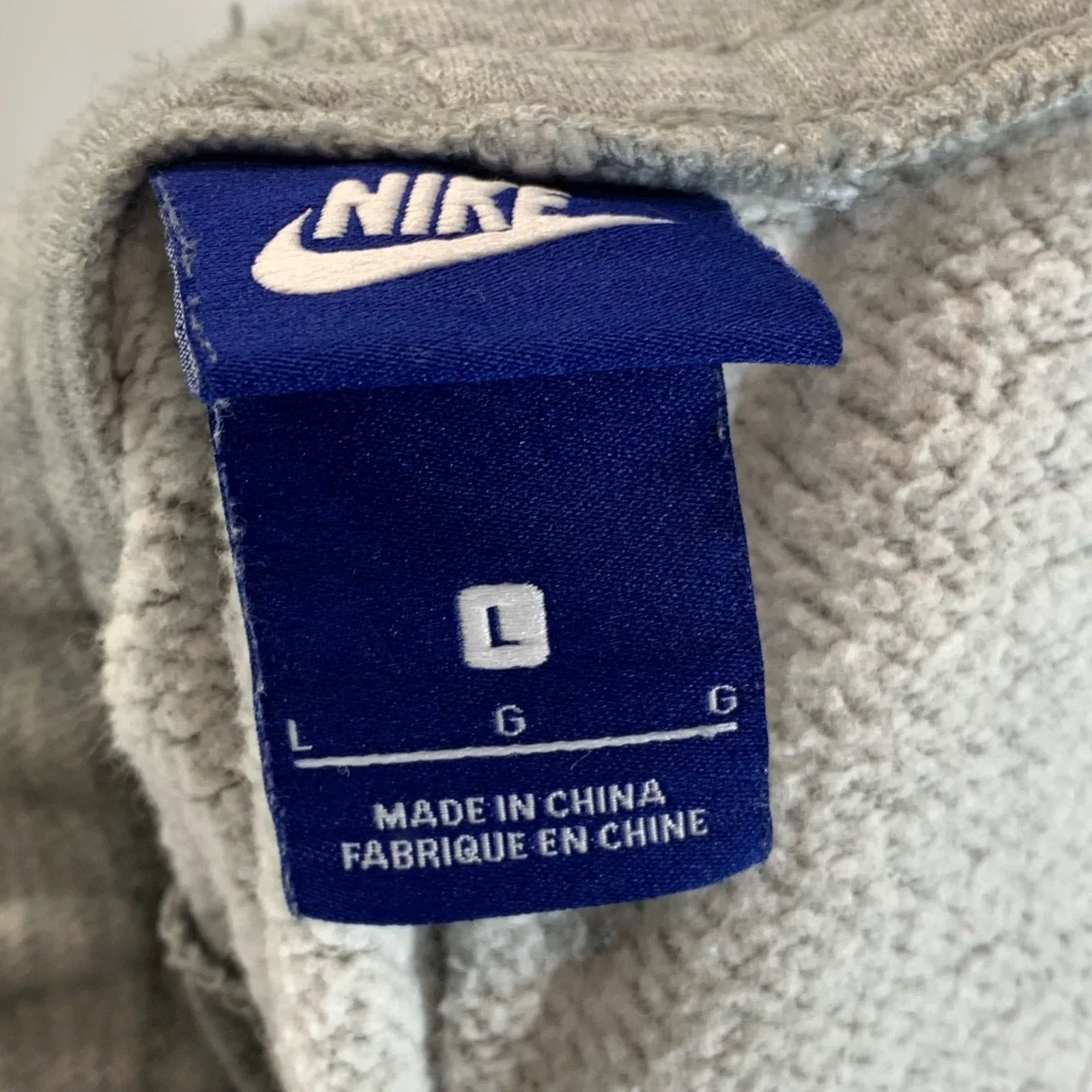 NIKE Men's Gray Club Fleece Drawstring Waist Pull-On Jogger Pants SZ L