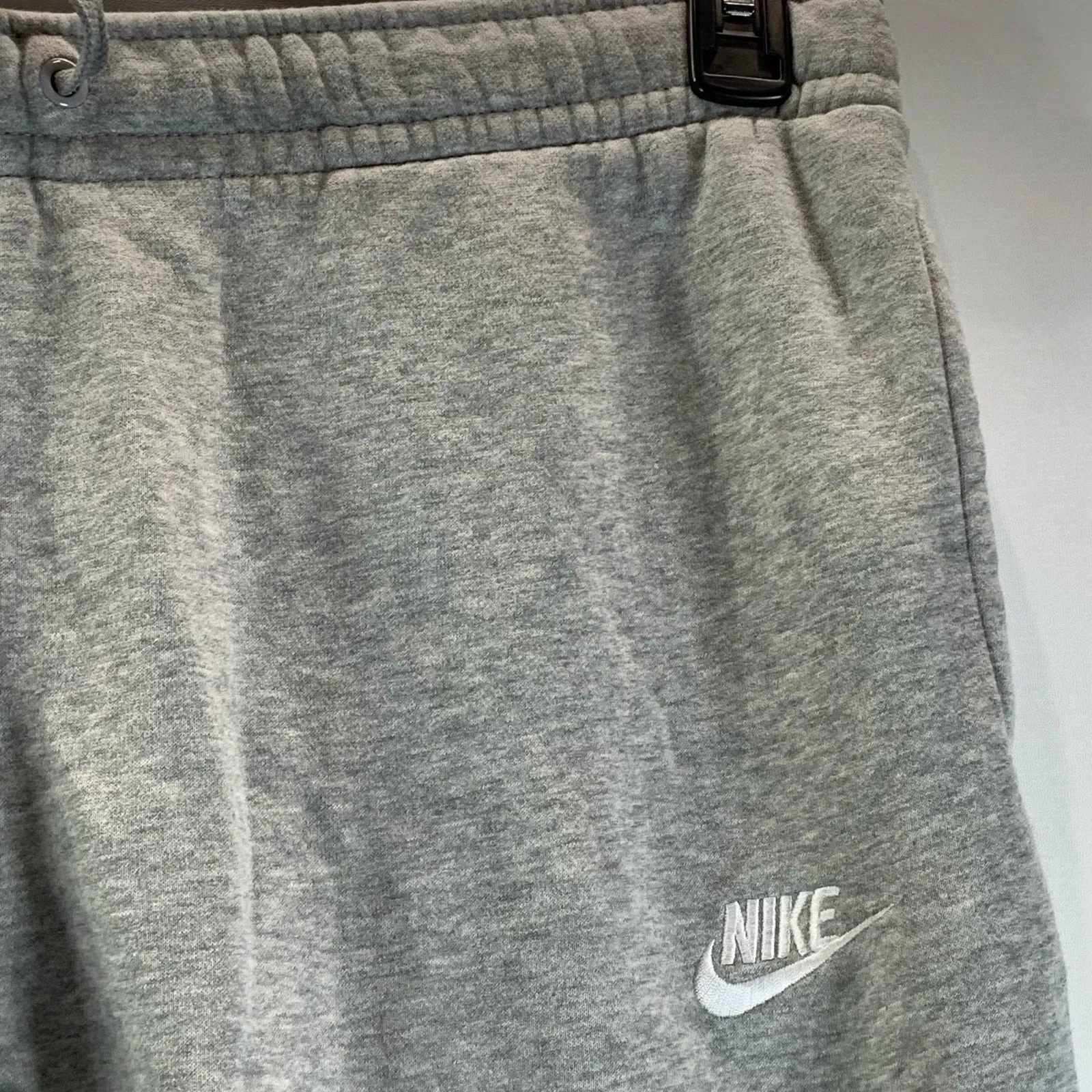 NIKE Men's Gray Club Fleece Drawstring Waist Pull-On Jogger Pants SZ L