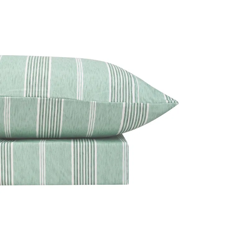 Odyssey Living Thermal Flannelette Printed Hamptons Stripe Sheet Set