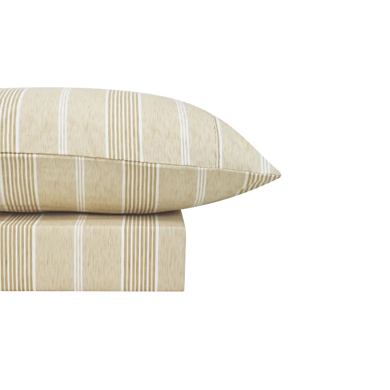 Odyssey Living Thermal Flannelette Printed Hamptons Stripe Sheet Set