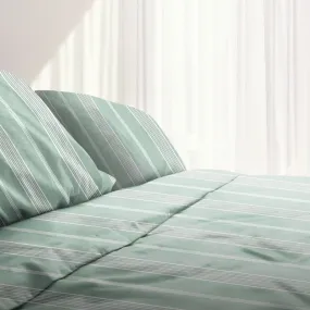 Odyssey Living Thermal Flannelette Printed Hamptons Stripe Sheet Set