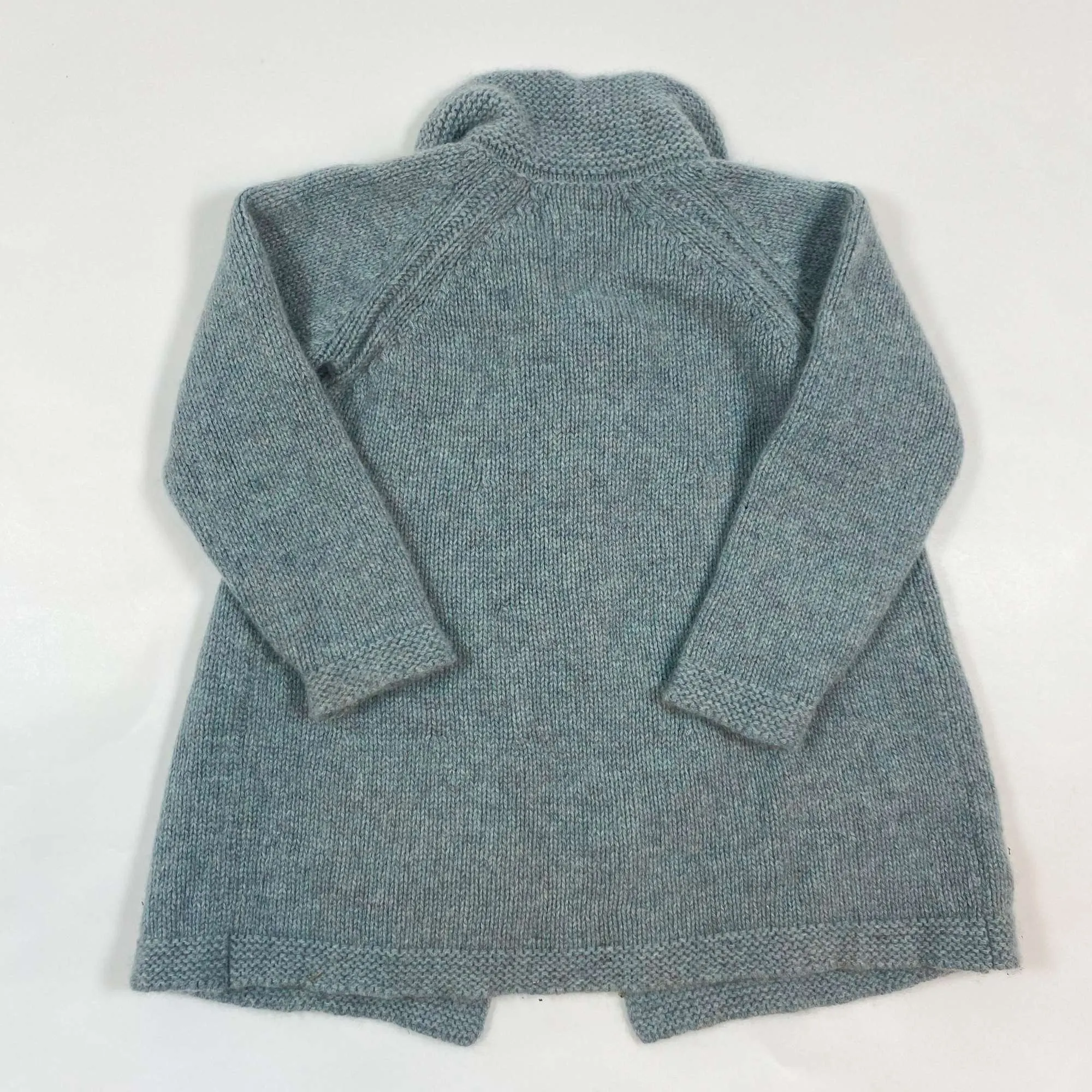 Olivier London teal cashmere long cardigan peacoat 1-2Y