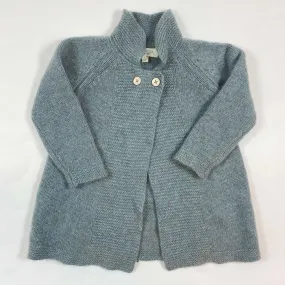 Olivier London teal cashmere long cardigan peacoat 1-2Y