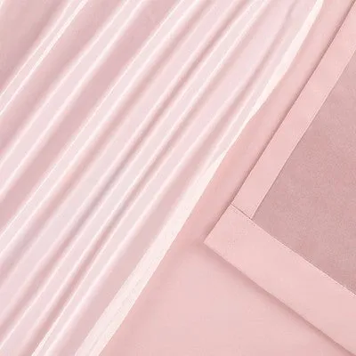 Open Box - Set of 2 (84"x52") Caterina Layered Solid Blackout with sheer top Curtain Panels Blush - Exclusive Home