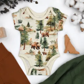Organic Cotton Short Sleeve Baby Bodysuit, Bodhi
