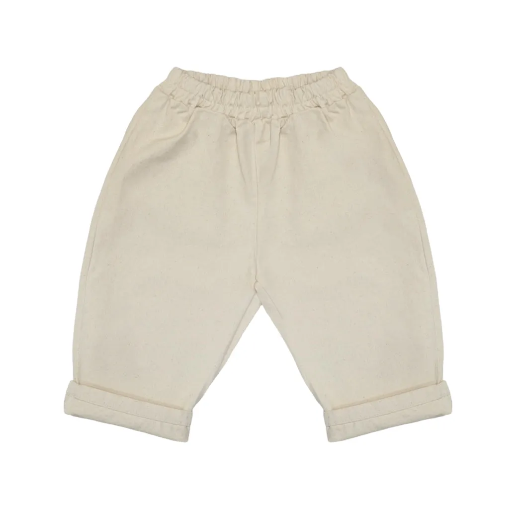 Oversized Chino Pants Cream