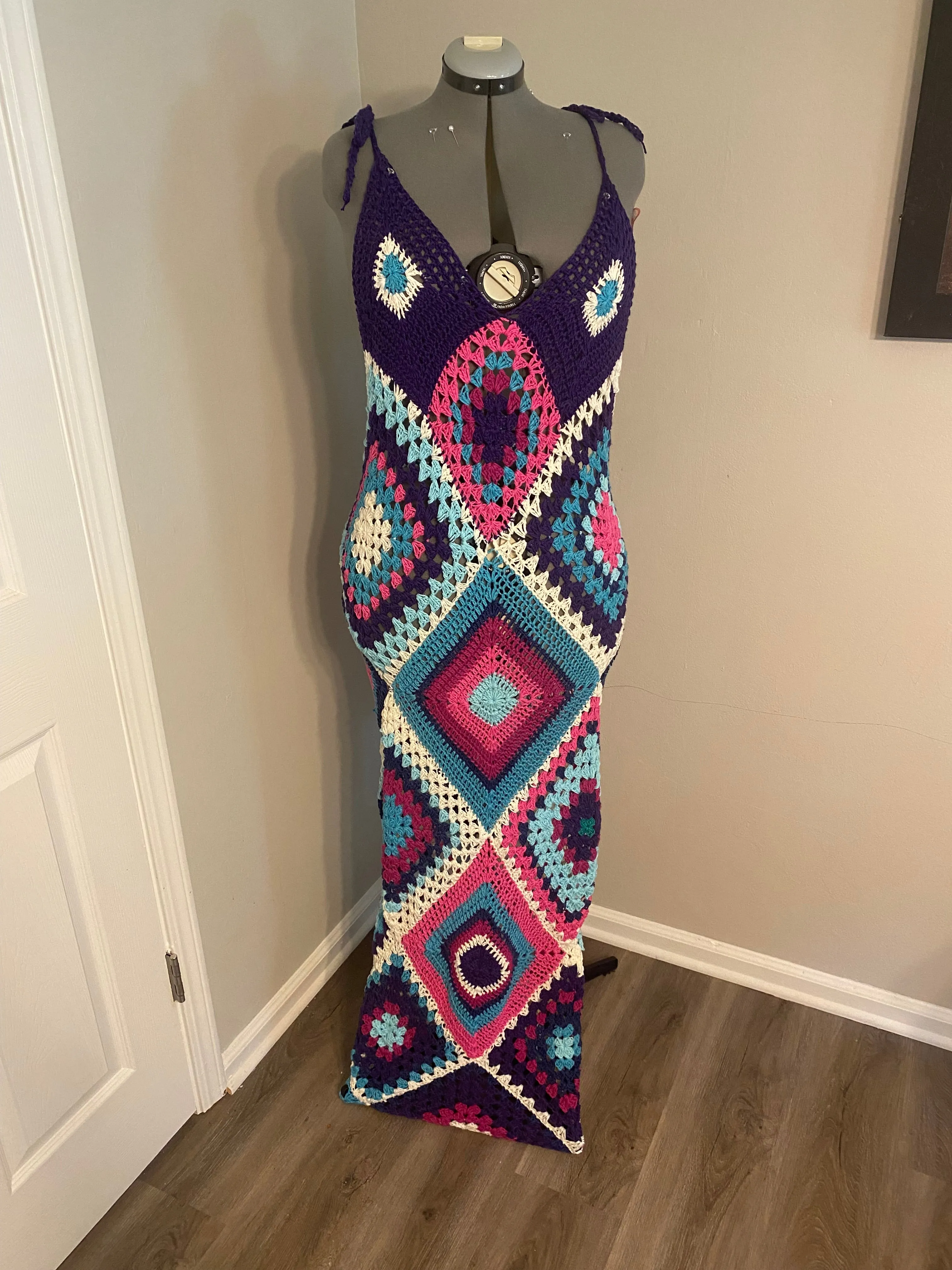 Pattern- Granny Squarin’ Maxi Dress