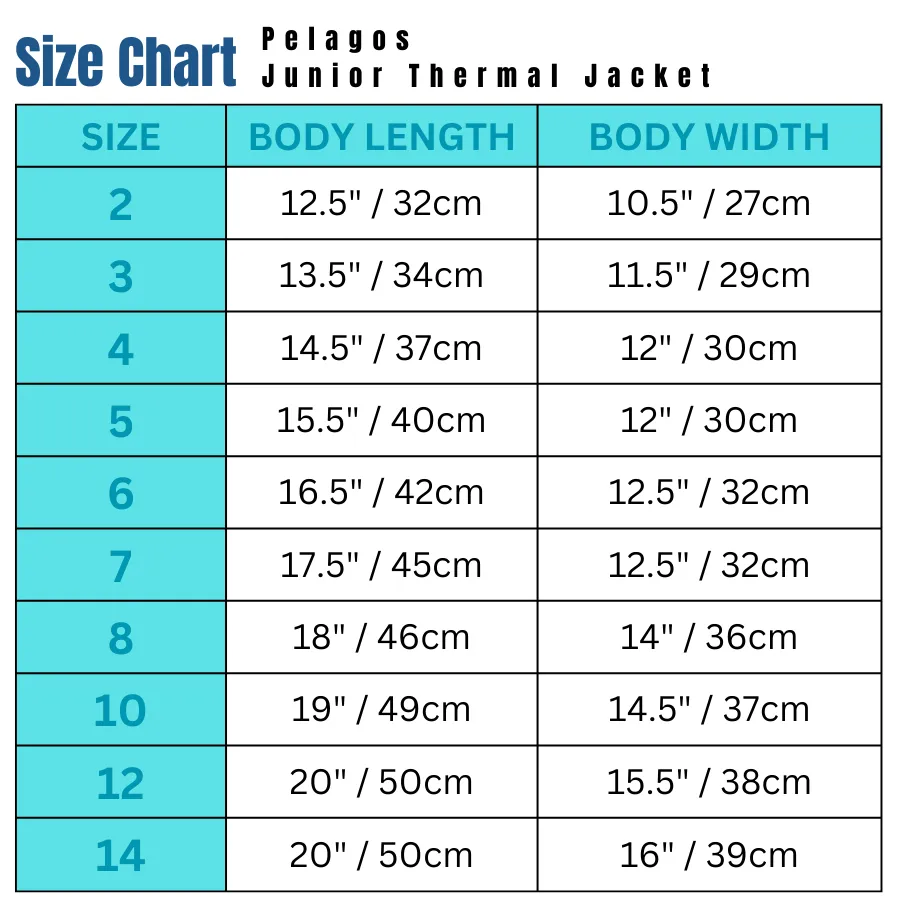 Pelagos Girls Thermal Jacket - Asst