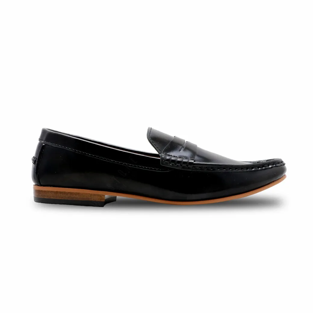 Penny Leather Loafer European Brush Off Clear Matte Black