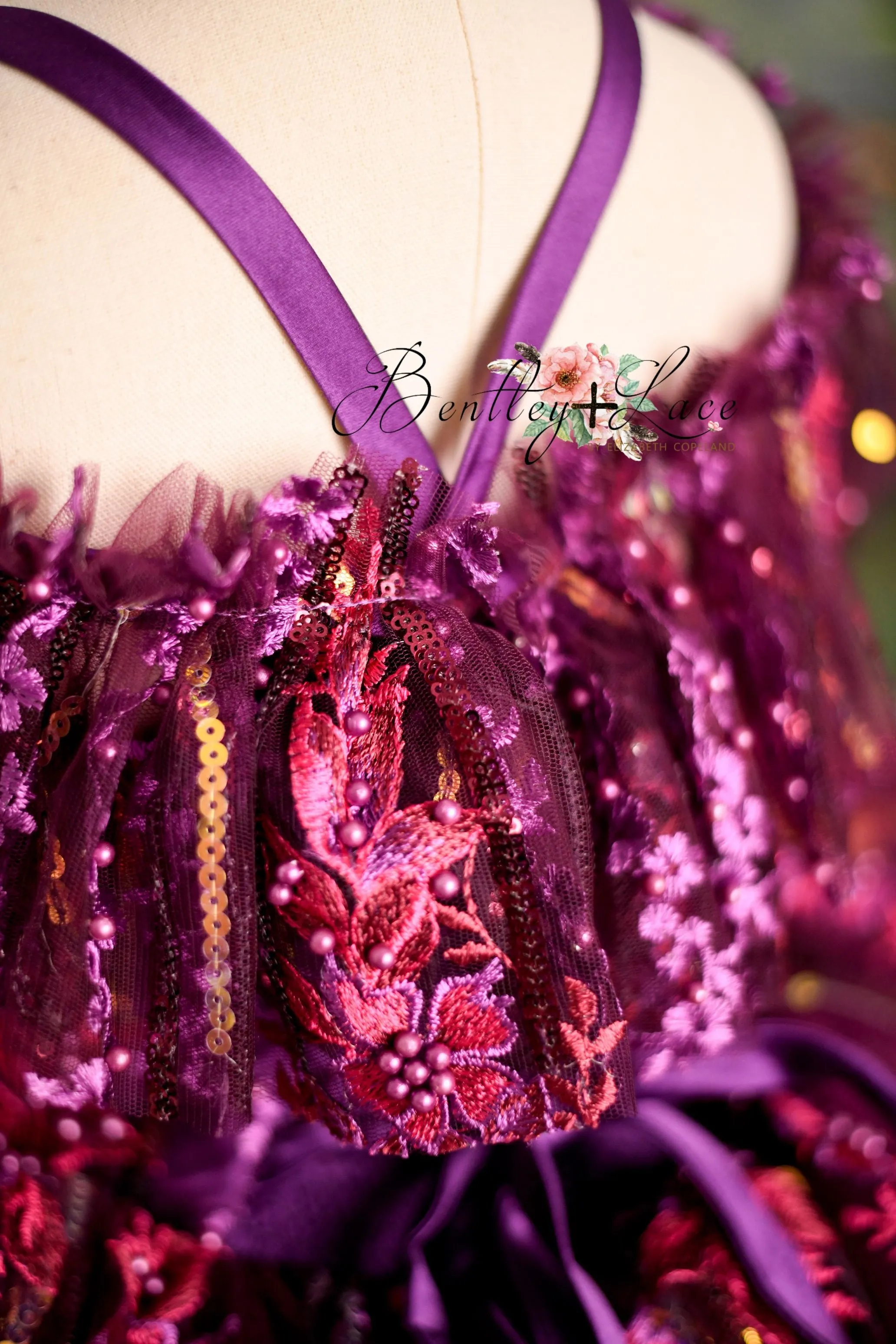 "Cotton Candy"- purple haze petal Length Dress ( 5 Year - 6 Year)