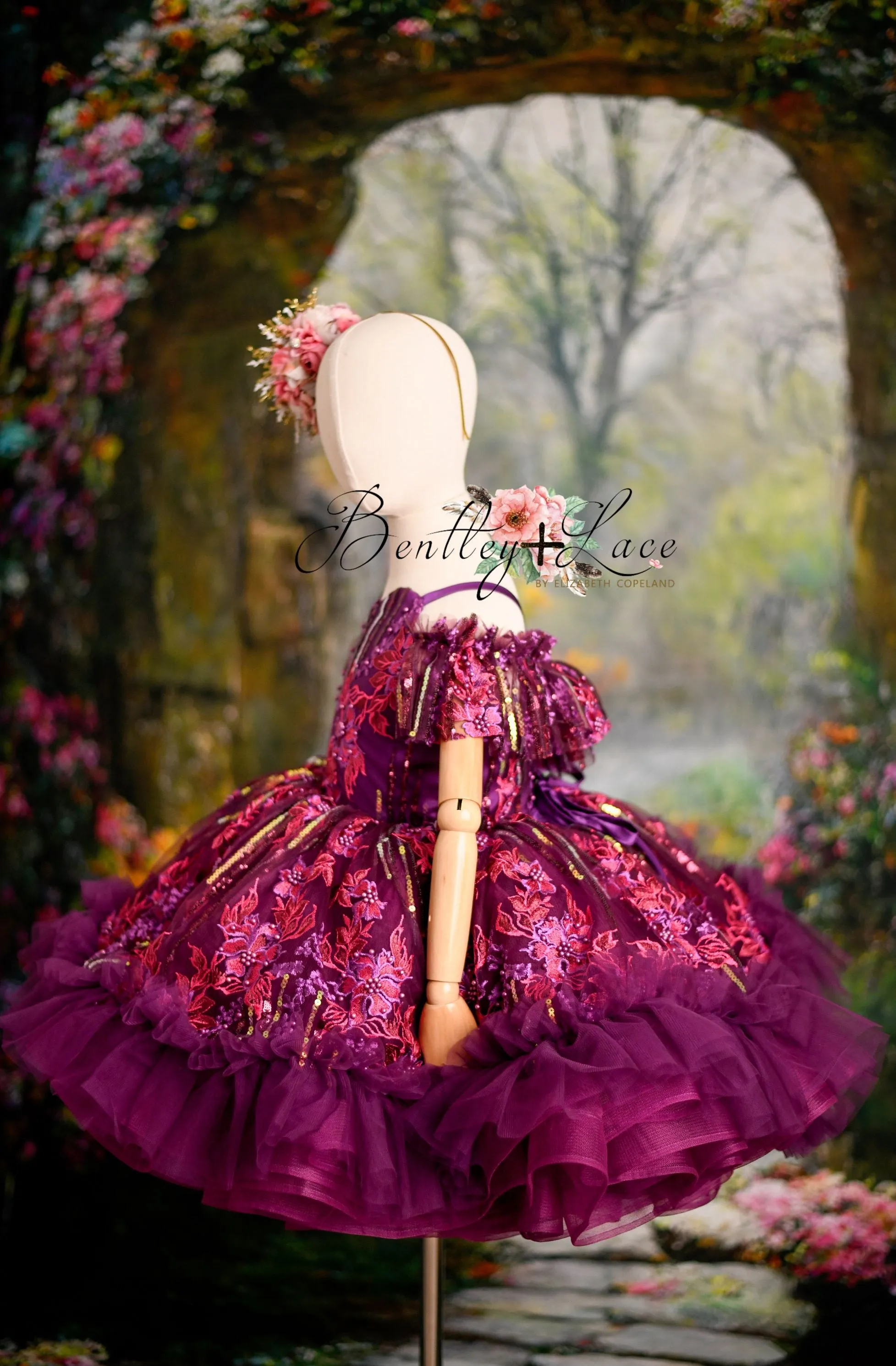 "Cotton Candy"- purple haze petal Length Dress ( 5 Year - 6 Year)