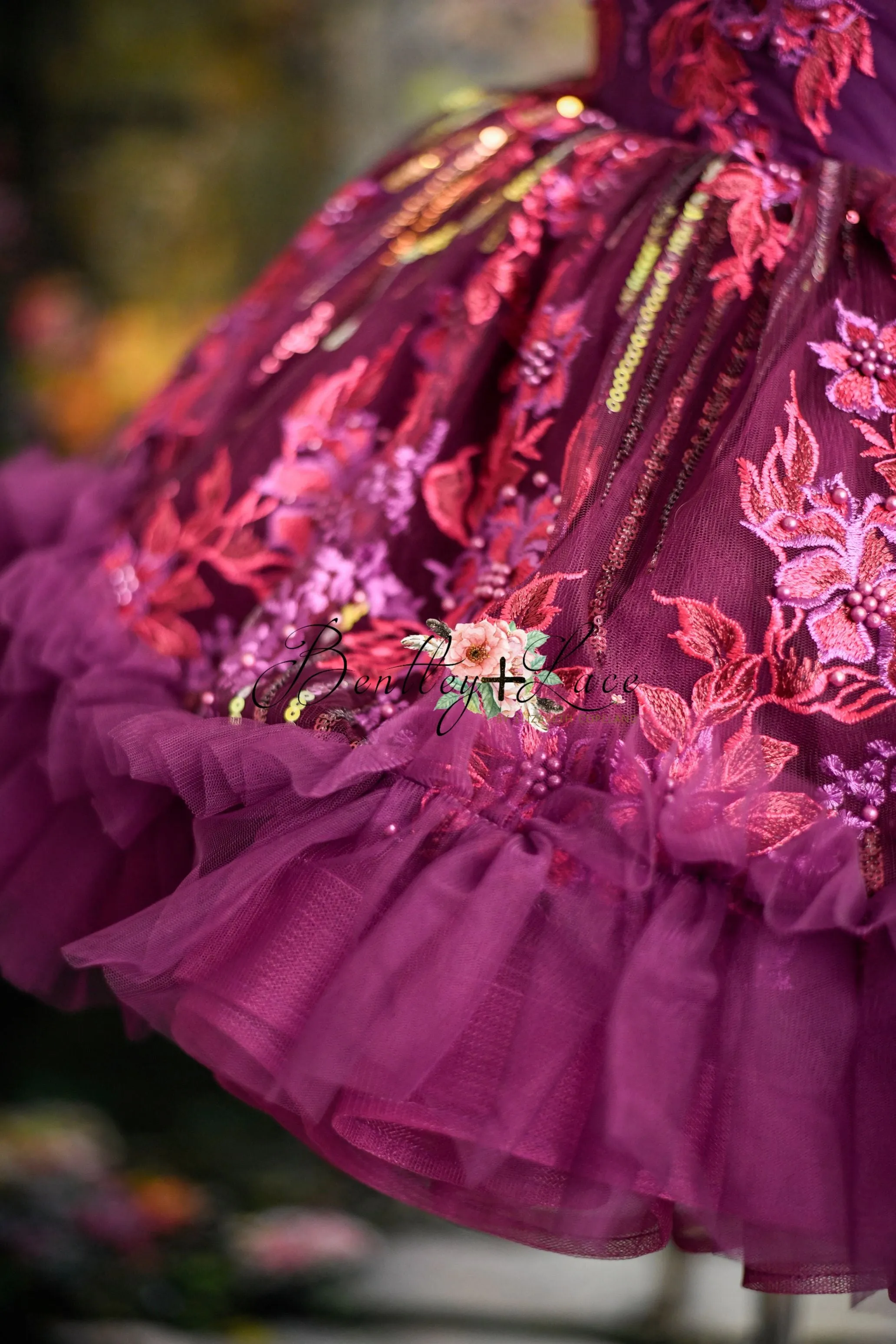"Cotton Candy"- purple haze petal Length Dress ( 5 Year - 6 Year)