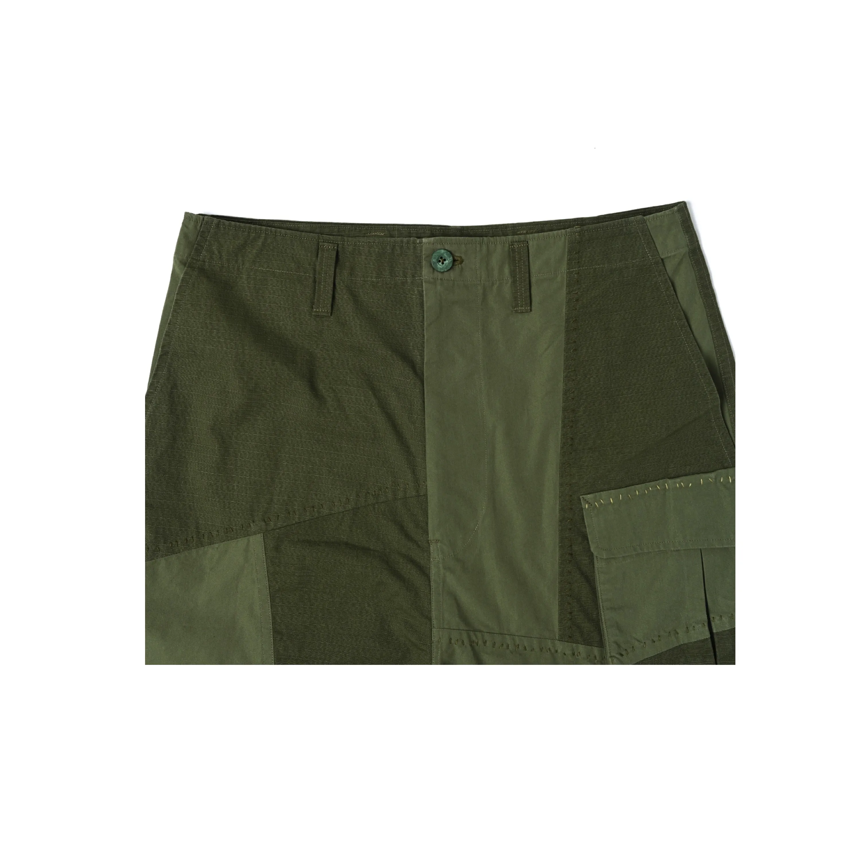 "KYOTO EXCLUSIVE" OHARIKO ARMY PATCHWORK SHORTS