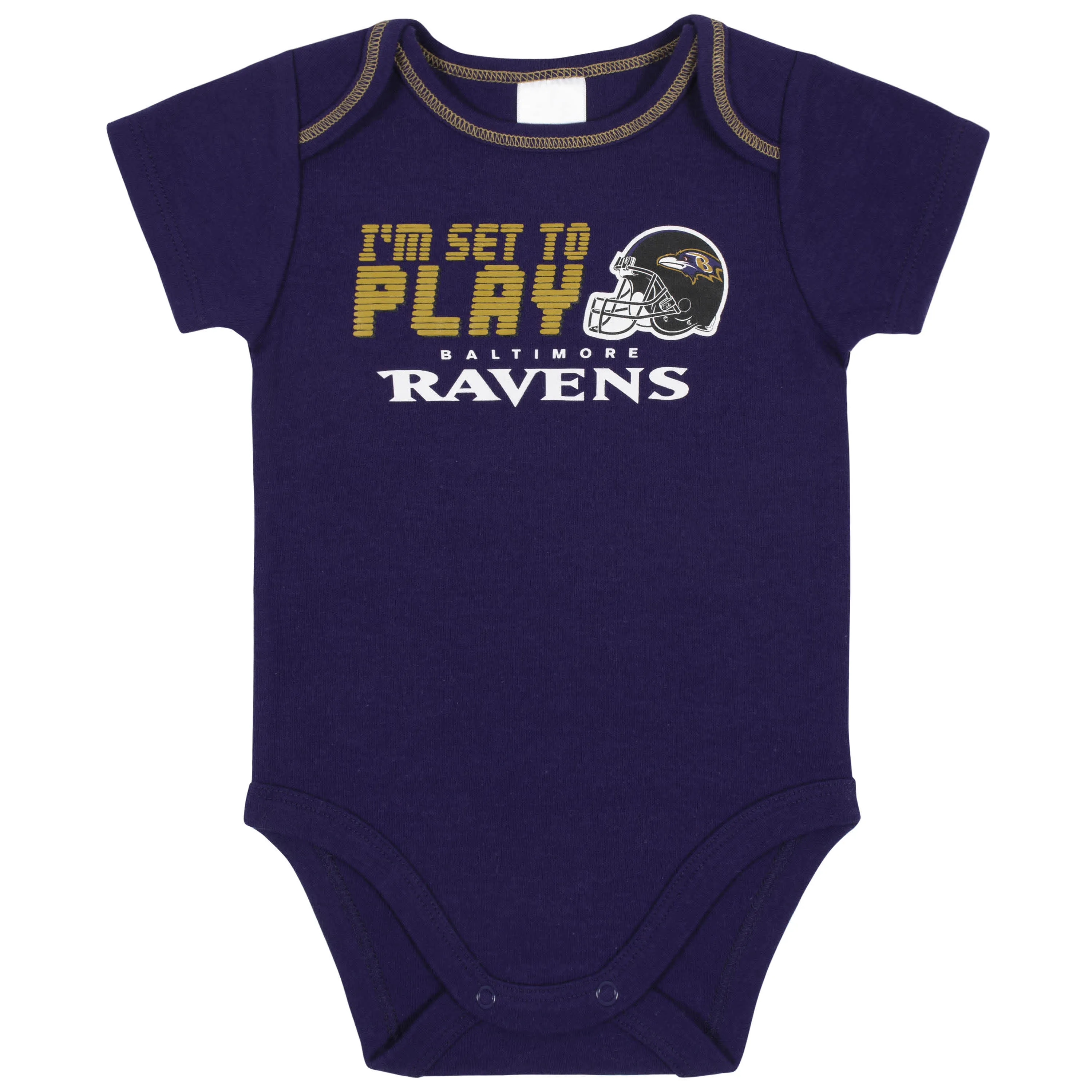 Ravens Baby Boys 3-Piece Bodysuit, Sleep 'N Play, and Cap Set