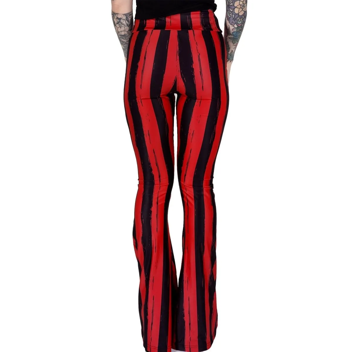 Red And Black Striped Hellz Bellz Flares
