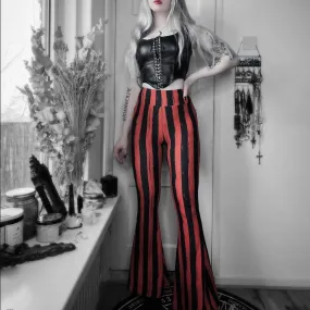 Red And Black Striped Hellz Bellz Flares