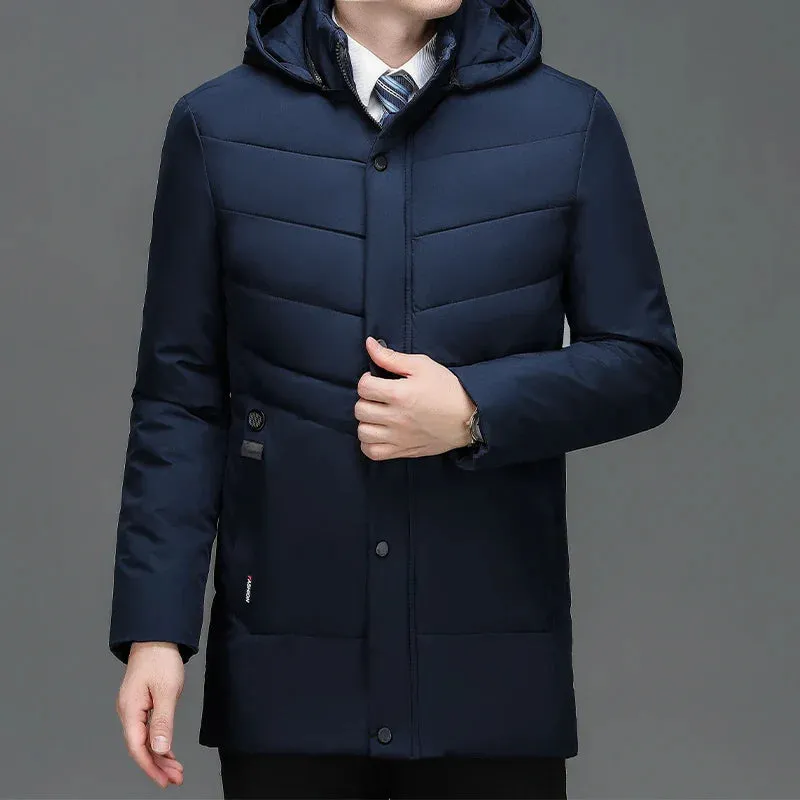 Sam Executive Parka | Stilvoller langer wasserdichter eleganter Wintermantel für Herren