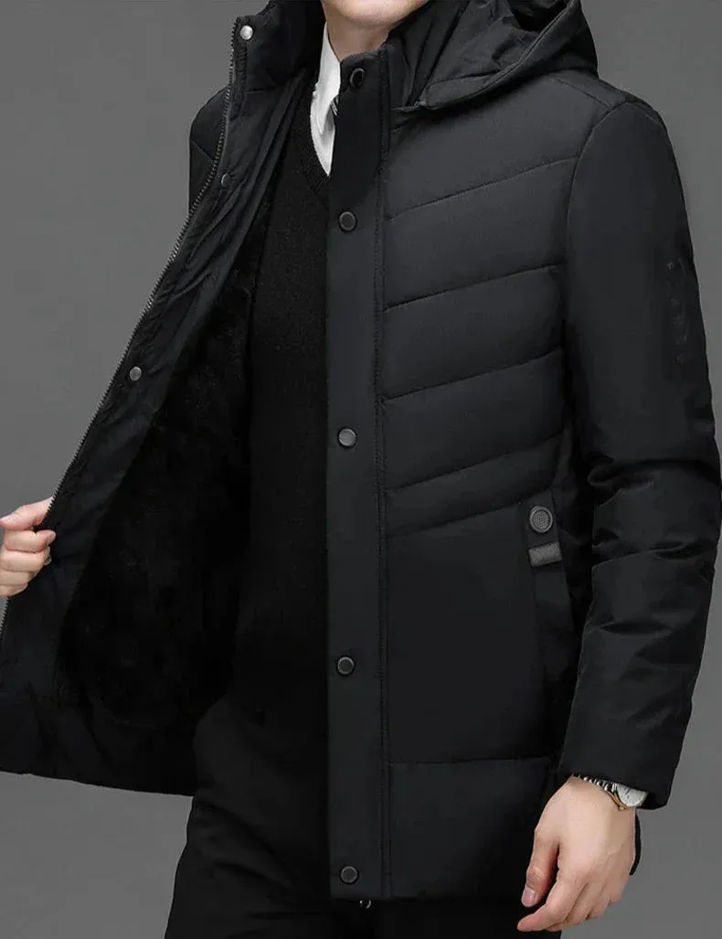 Sam Executive Parka | Stilvoller langer wasserdichter eleganter Wintermantel für Herren