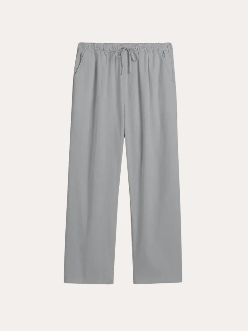 Sea Side Linen Pants - Gray