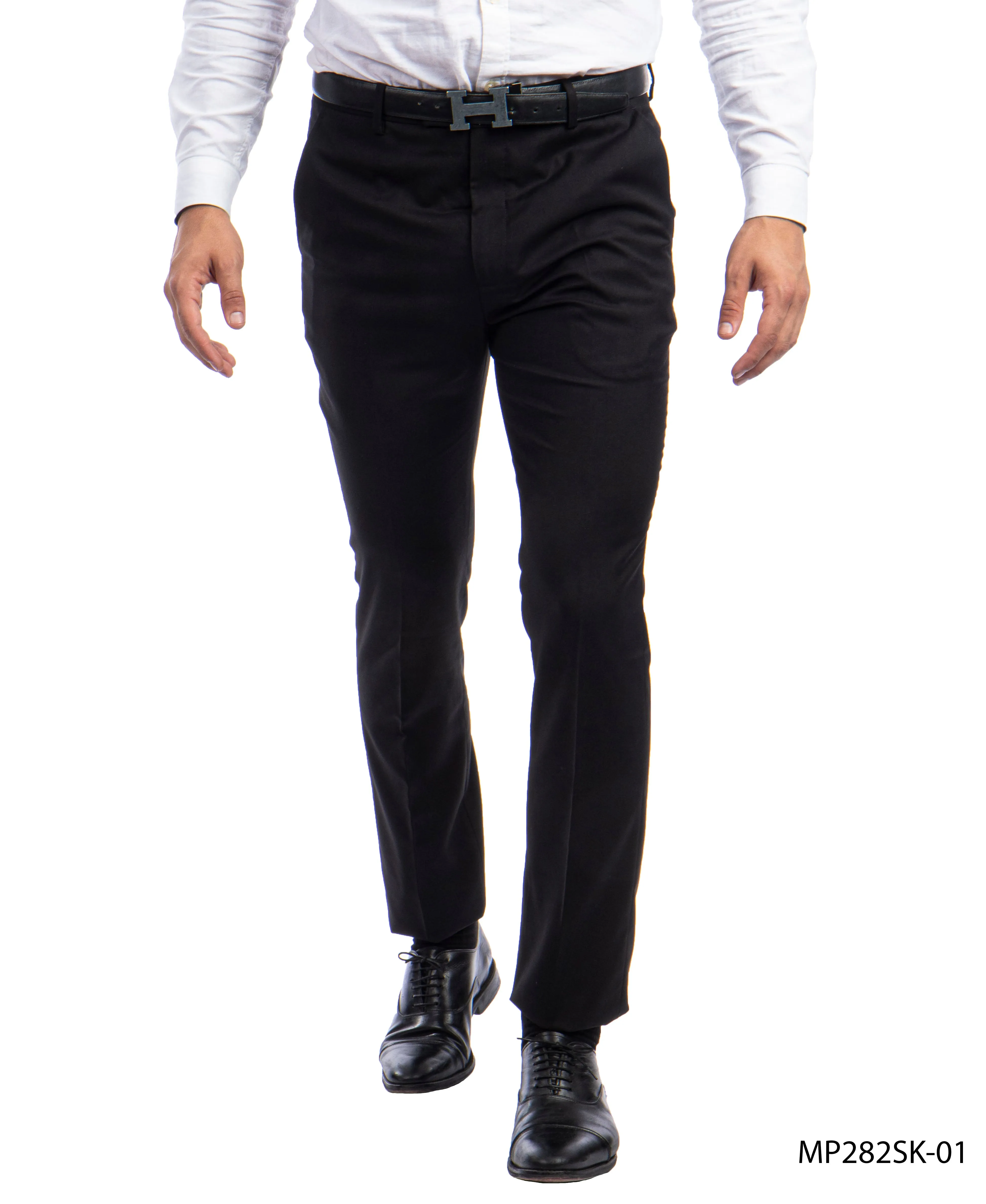 Sean Alexander Black Performance Stretch Skinny Dress Pants For Men