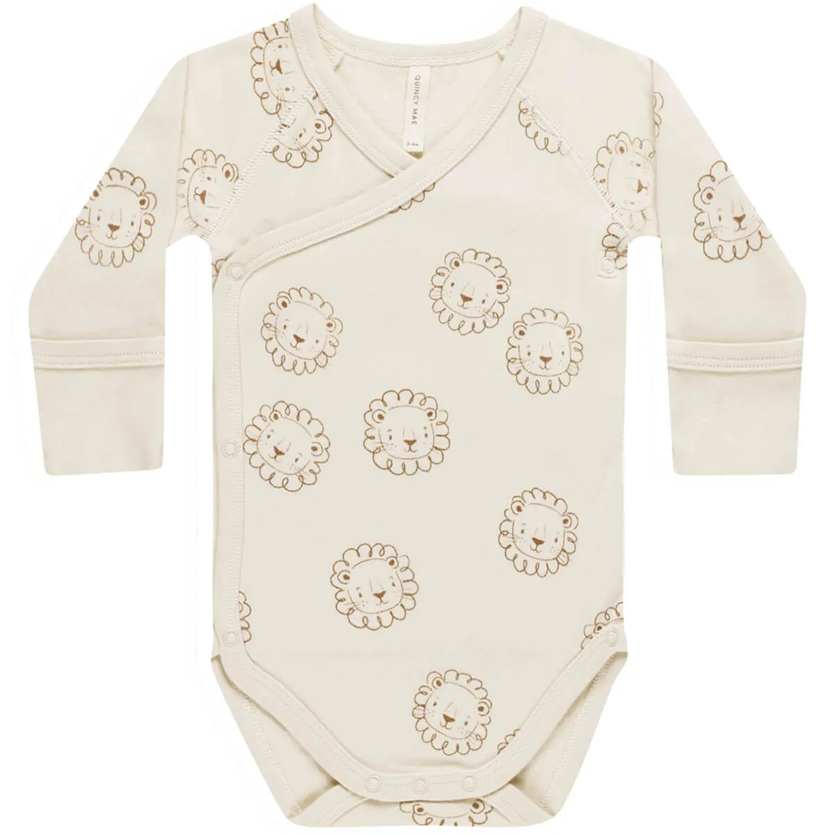 Side Snap Bodysuit in Lions by Quincy Mae