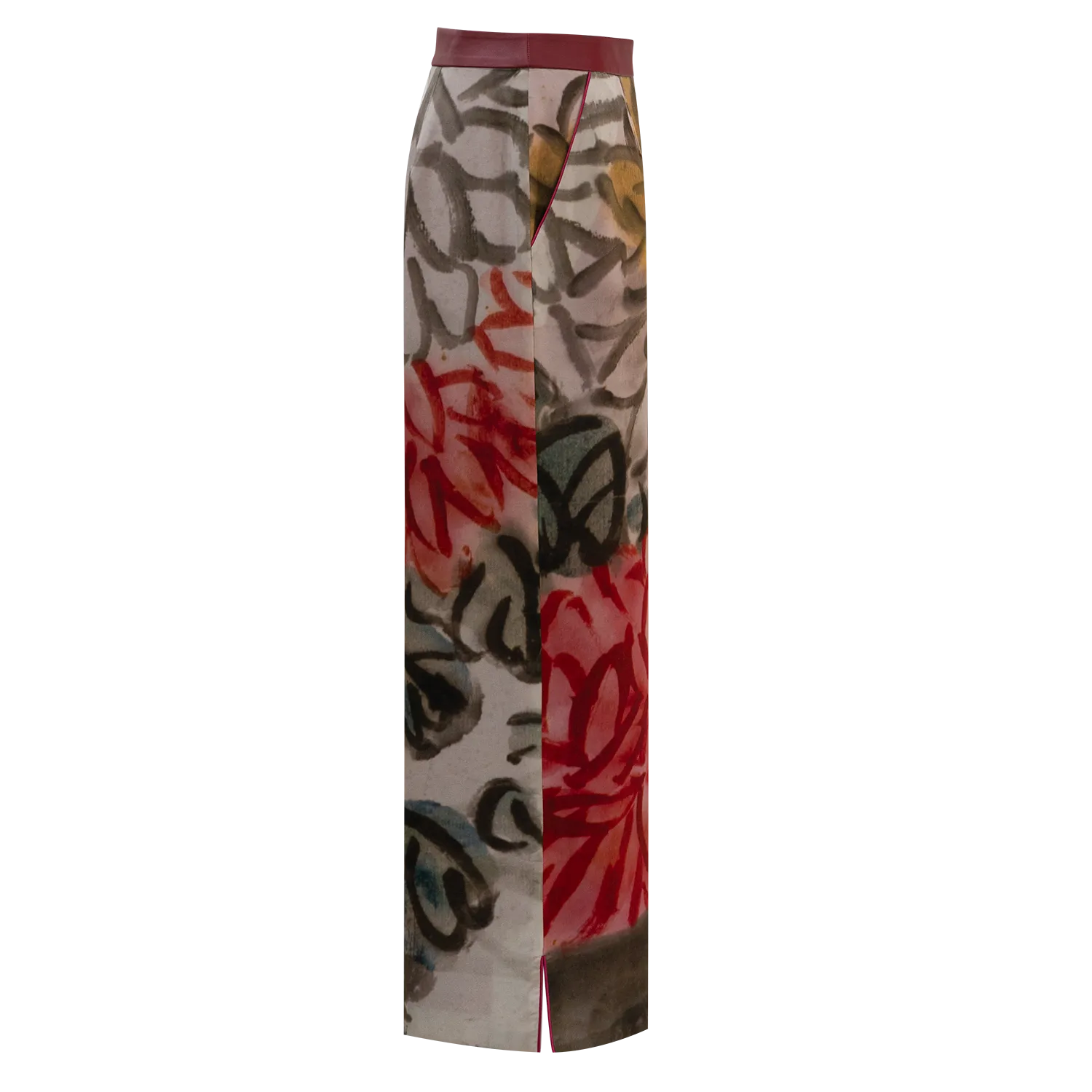 SPARKLE COLLECTION x HKMoA【WINE & CHRYSANTHEMUMS】100% Silk Cheongsam Wide-Legged Pants (延年壽酒)(齊白石)