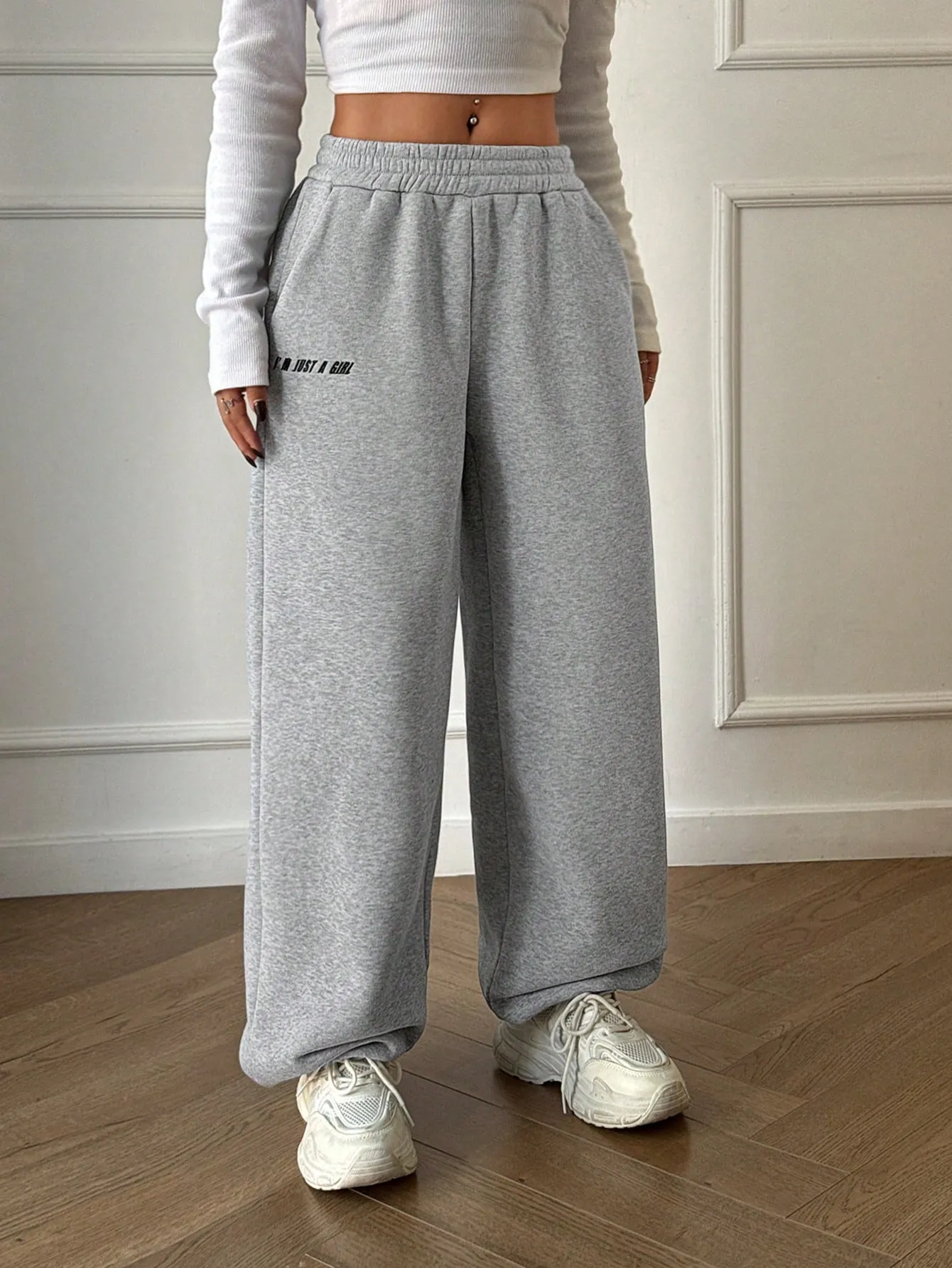 SXV I'M JUST A GIRL Women's Drawstring Sweatpants With Pocket