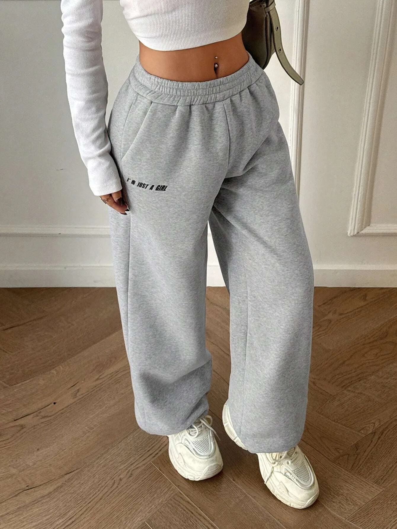 SXV I'M JUST A GIRL Women's Drawstring Sweatpants With Pocket