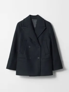 Tailored wool peacoat