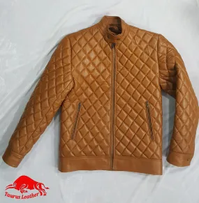 TAURUS LEATHER Quilted Sheep Leather Tank Color Jacket