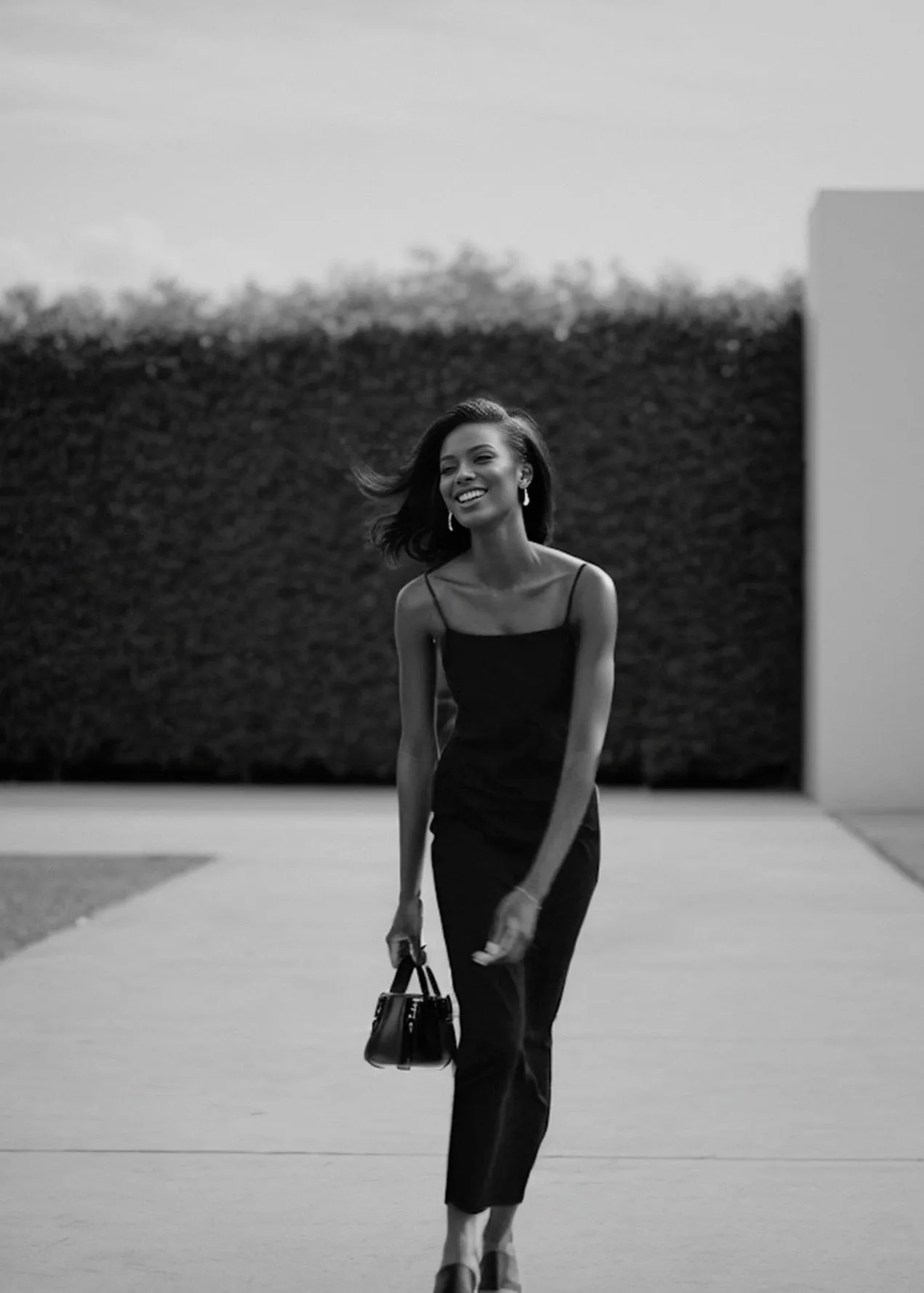 The Knitted Slip Dress in Black