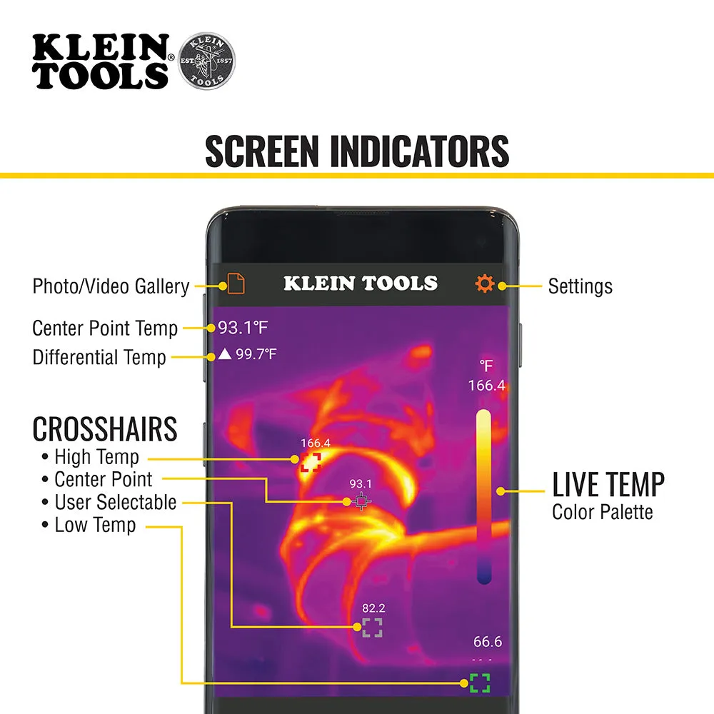 Thermal Imager - Klein Tools Thermal Imager for Android® Devices, TI220