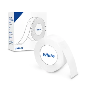 Thermal Label Tape Reel 0.59"×1.18" Waterproof Tear-Resistant Sticker Labels Replacement for Polono P10 Label Maker, 230 Labels/Reel (White)