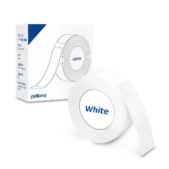 Thermal Label Tape Reel 0.59"×1.18" Waterproof Tear-Resistant Sticker Labels Replacement for Polono P10 Label Maker, 230 Labels/Reel (White)