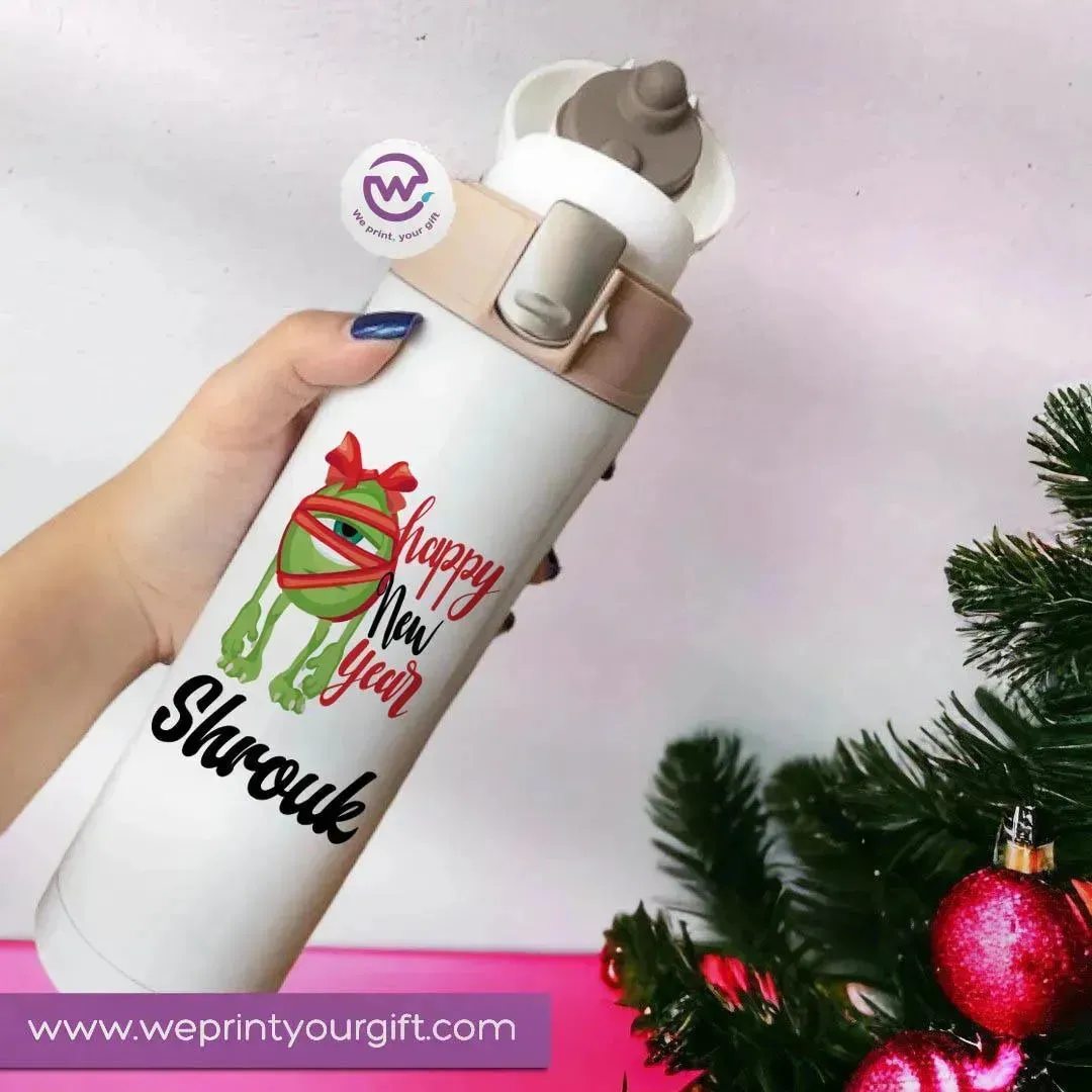 Thermal Mug with lock - Slim Shape- Monsters, Inc.-christmas