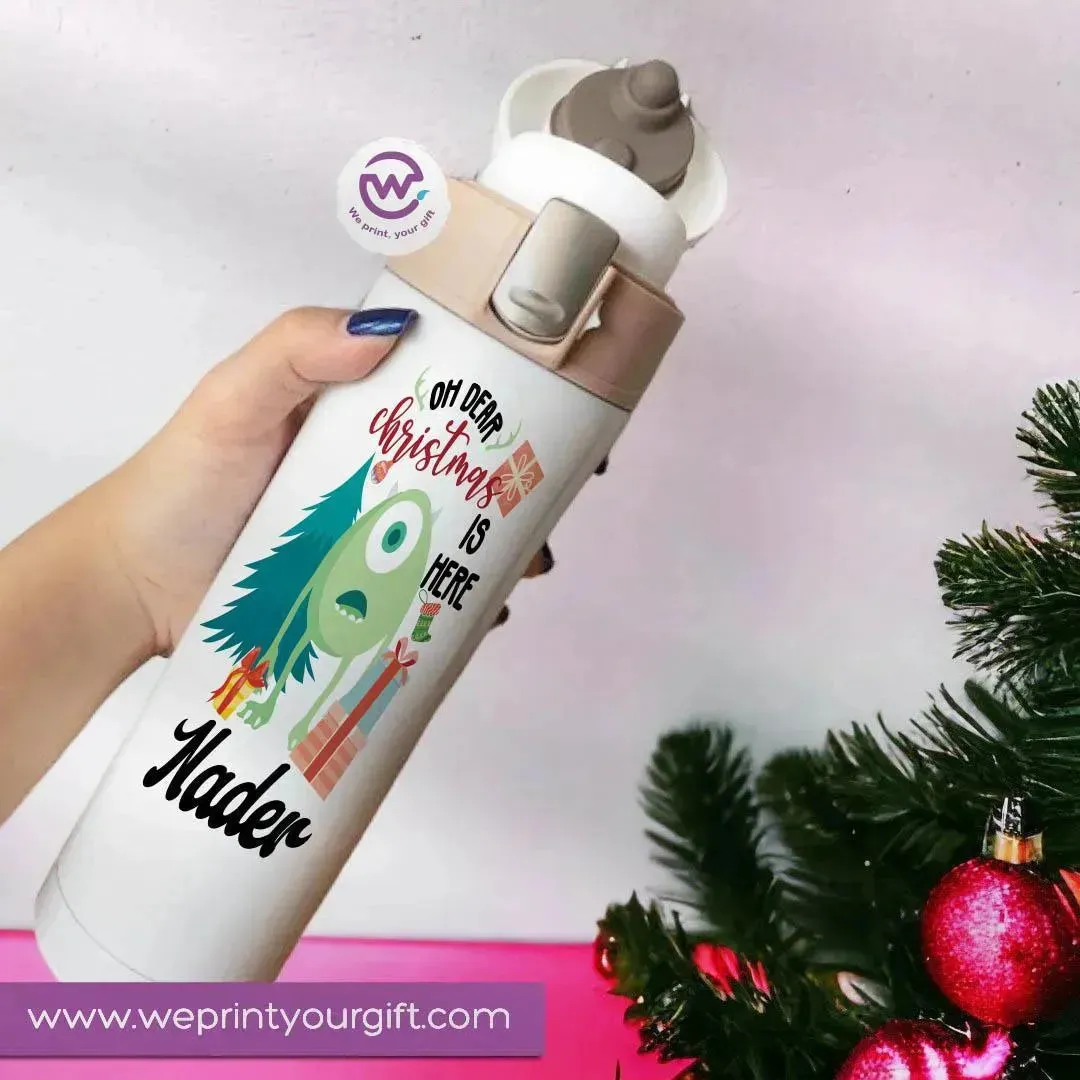 Thermal Mug with lock - Slim Shape- Monsters, Inc.-christmas