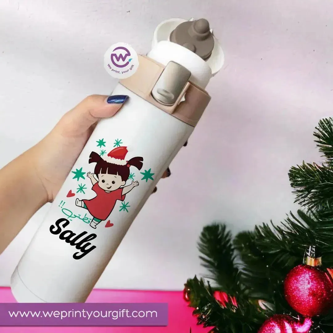 Thermal Mug with lock - Slim Shape- Monsters, Inc.-christmas